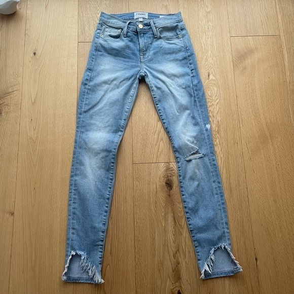 Frame DENIM Le Skinny De Jeanne Side Fray in Scampi  - 24 - Picture 7 of 14